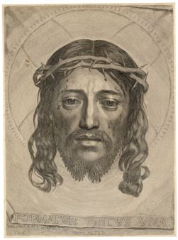 La Sainte Face, or: The Veil of Saint Veronica - Claude Mellan