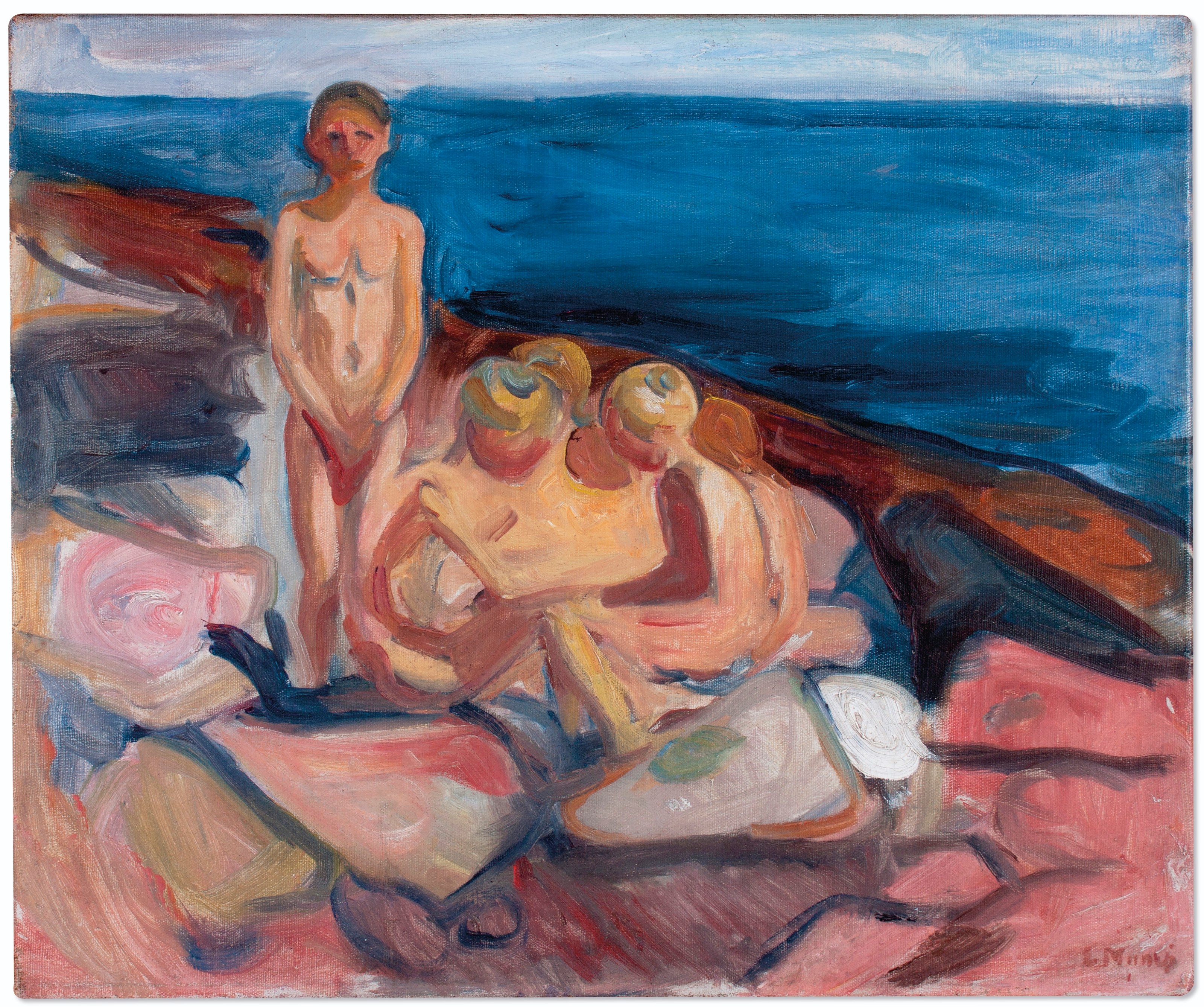 Badende Gutter by Edvard Munch, Circa 1904-1905