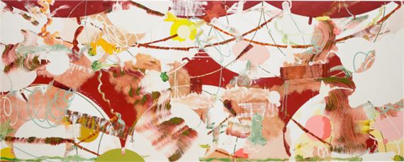 Untitled (White, Red and Yellow) by Fiona Rae, Painted in 1995