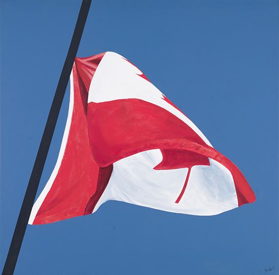 The Painted Flag by Charles Pachter, dated 2005