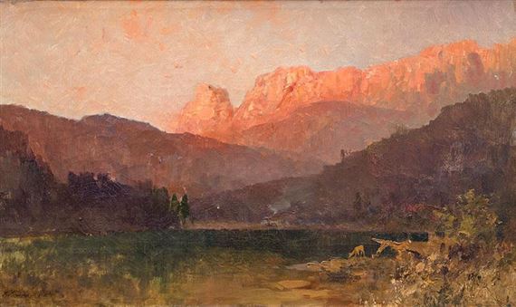 Widok na Volser Weiher by Aleksander Piotr Swieszewski