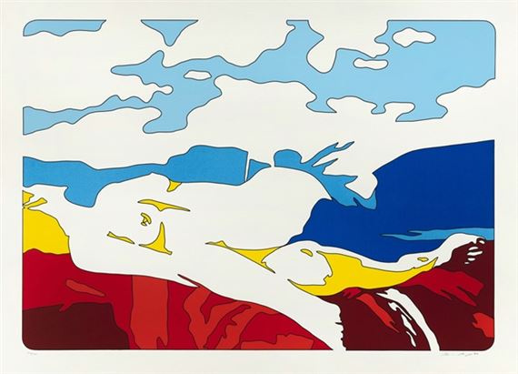 Liegender weiblicher Akt by Werner Berges, 1974