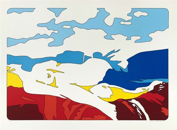 Liegender weiblicher Akt by Werner Berges, 1974