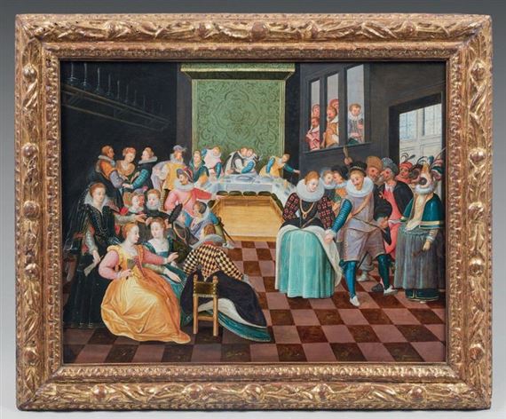 Banquet and Costume Ball Scene by Pieter Lisaert III