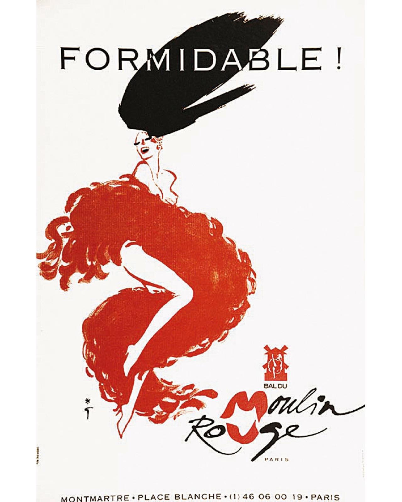 Moulin Rouge - Formidable by René Gruau, 1988