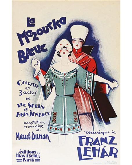 Mazourka Bleu Musique de Franz Lehar by Georges Dola, circa 1900