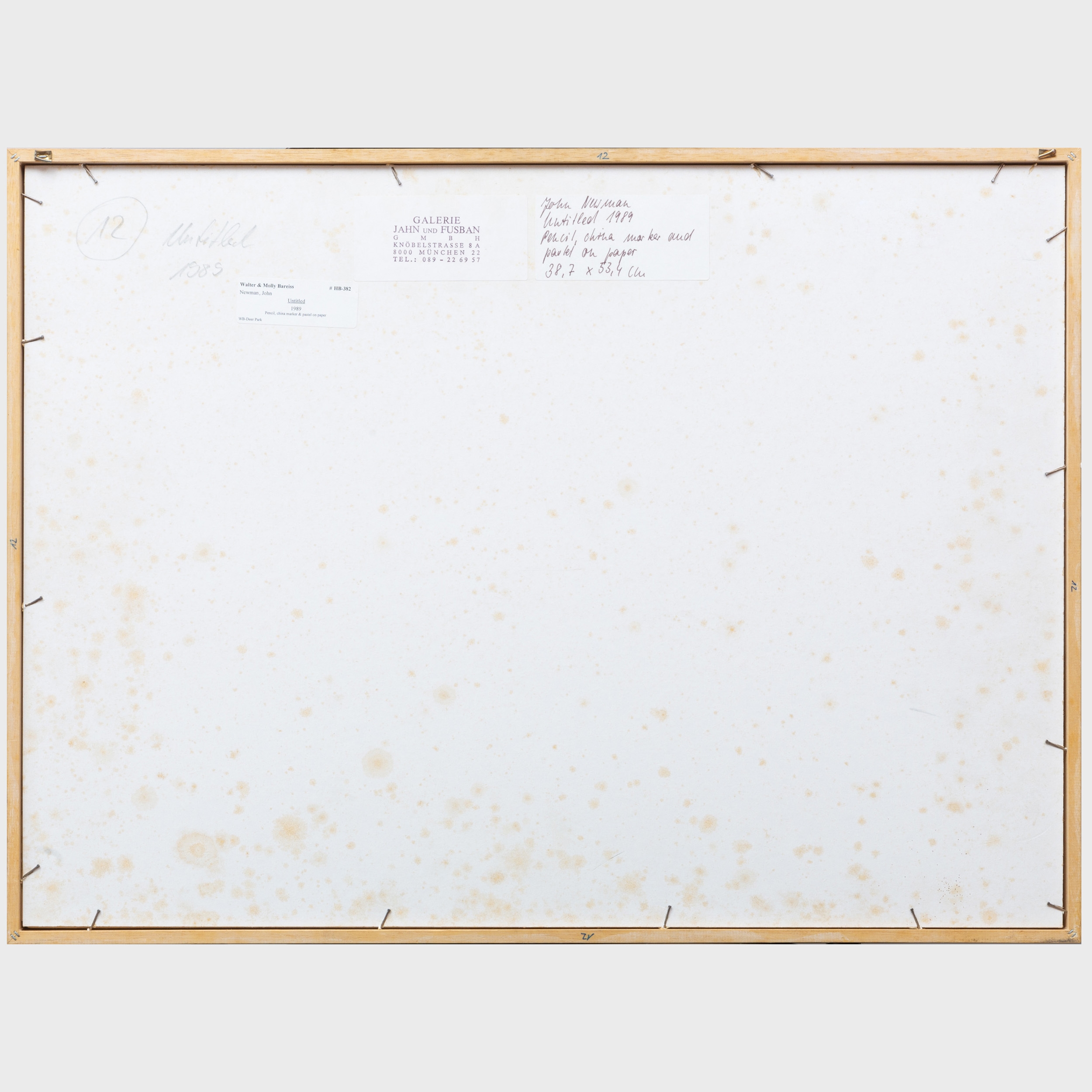 Artwork by John Newman, Untitled, Made of Mixed media on paper