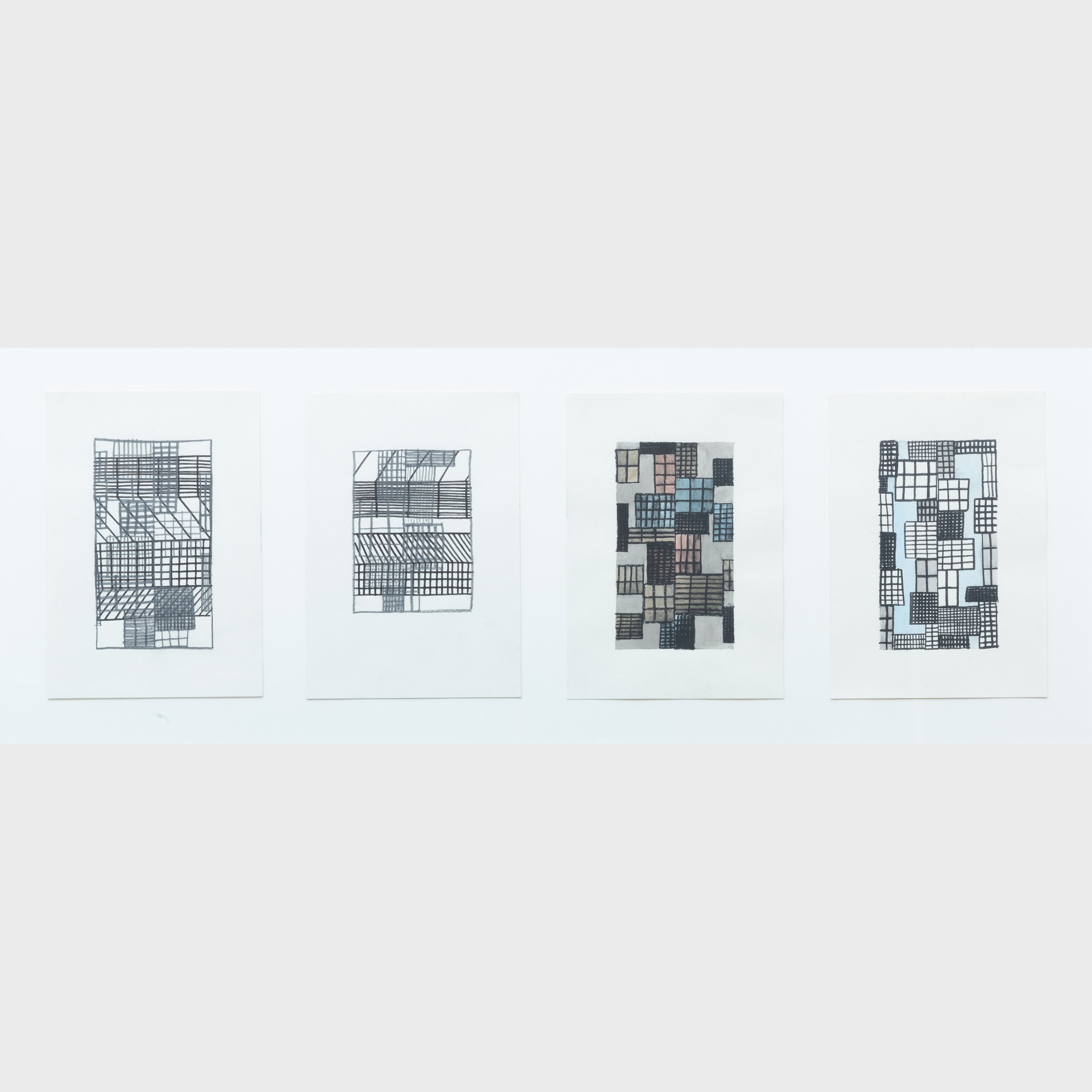 Artwork by Michael Short, Untitled: Four Works, Made of crayon on paper