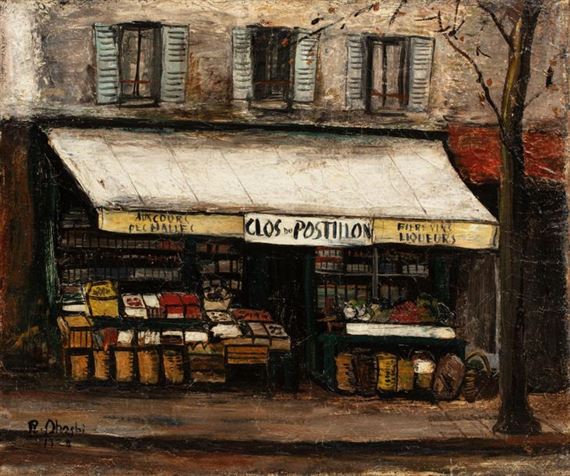 Le clos du postillon aux halles, Paris by Ryokai Ohashi, 1928