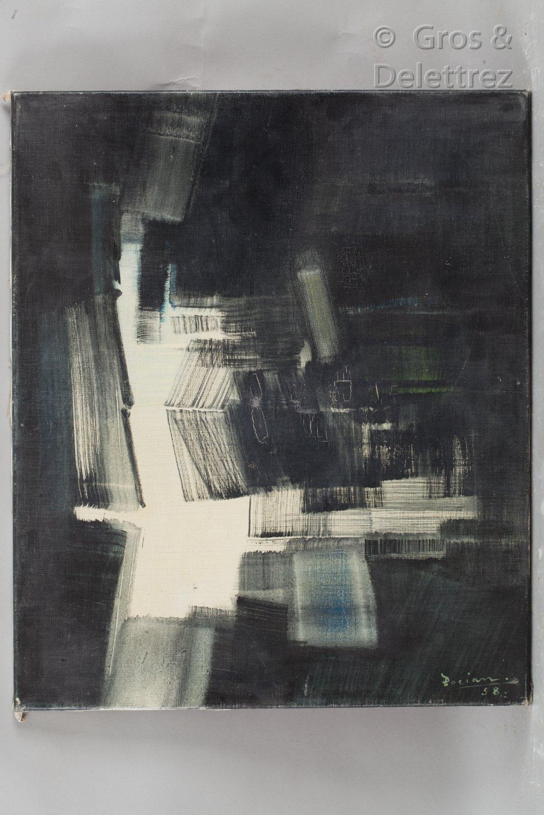 Artwork by Bohumir Strohalm Bocian, Grey composition, Made of Oil on canvas