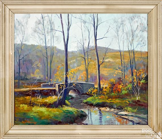 River landscape by John Emil Berninger