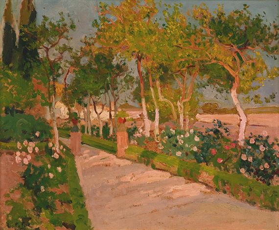 A SPANISH GARDEN by E. Phillips Fox, 1911