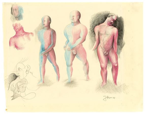 "Aktstudien" by Johannes Itten, 1929