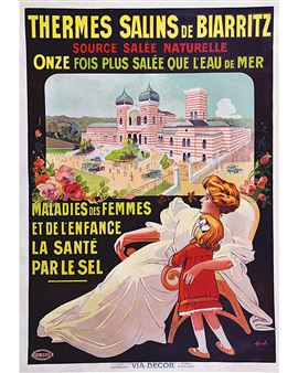Biarritz Thermes de Salins Source Sallée Naturelle Onze fois plus salée que l'Eau de Mer - Marcellin Auzolle