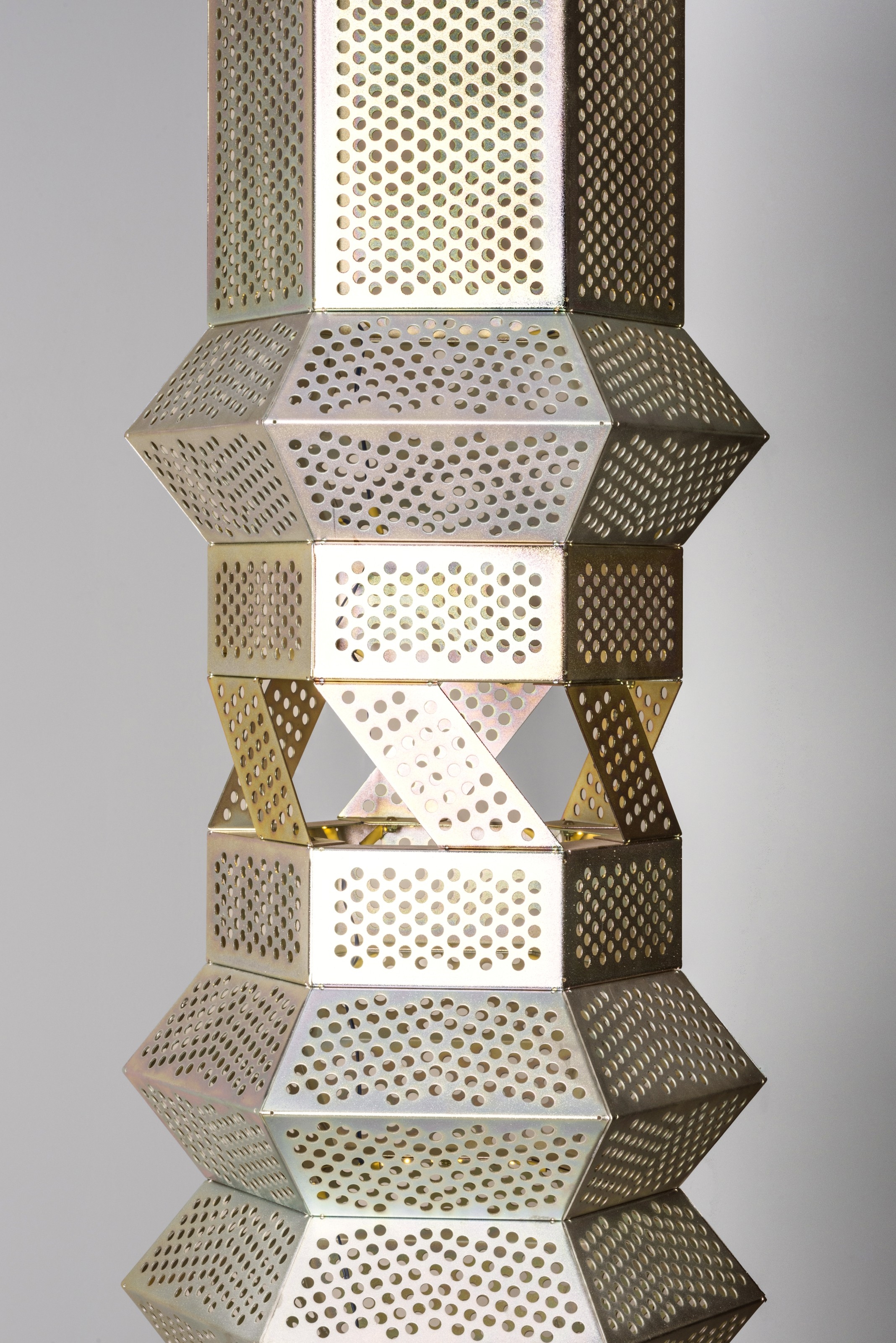 Artwork by Fabien Cappello, A ‘City Lights’ floor lamp, Made of nickel plated steel