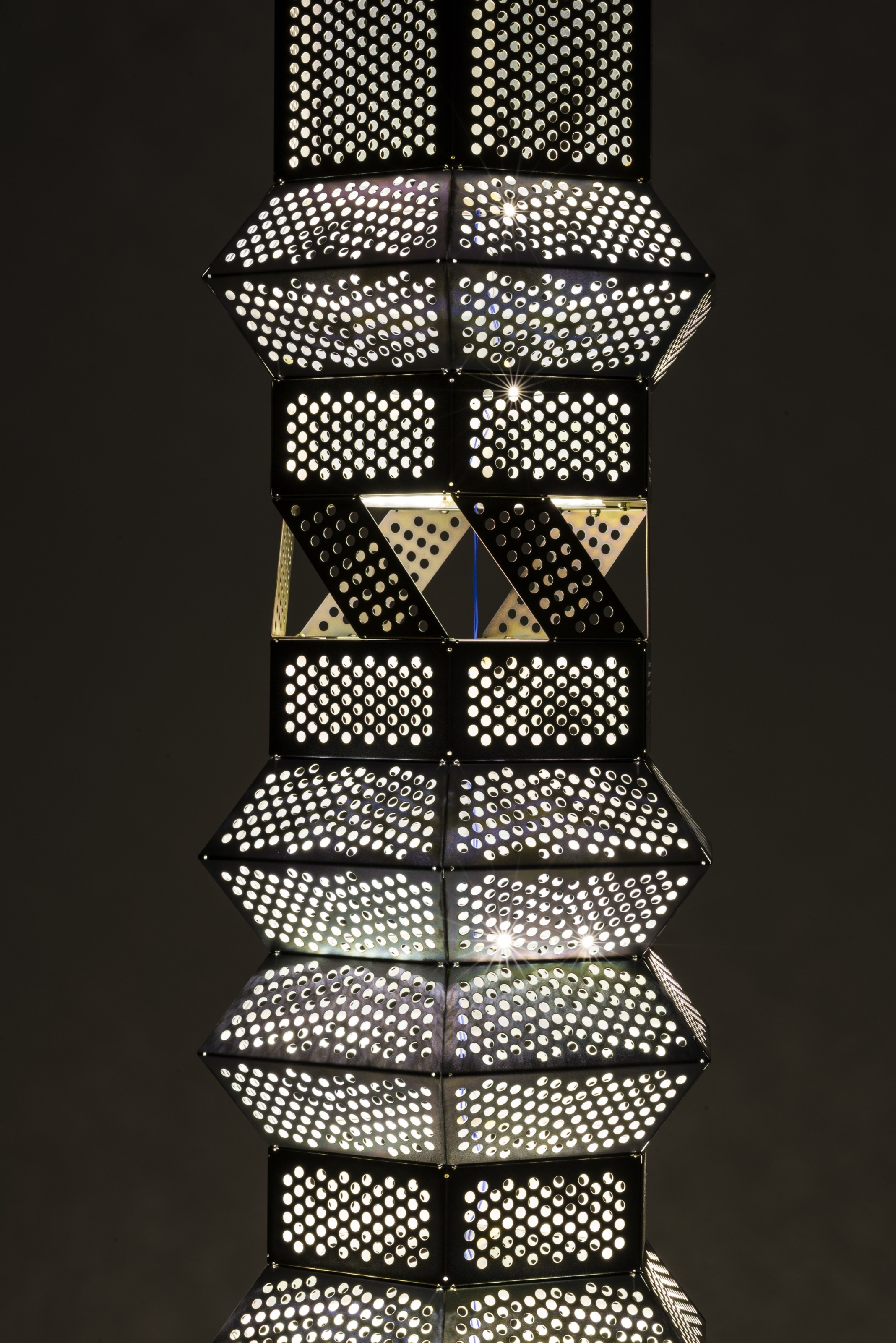 Artwork by Fabien Cappello, A ‘City Lights’ floor lamp, Made of nickel plated steel