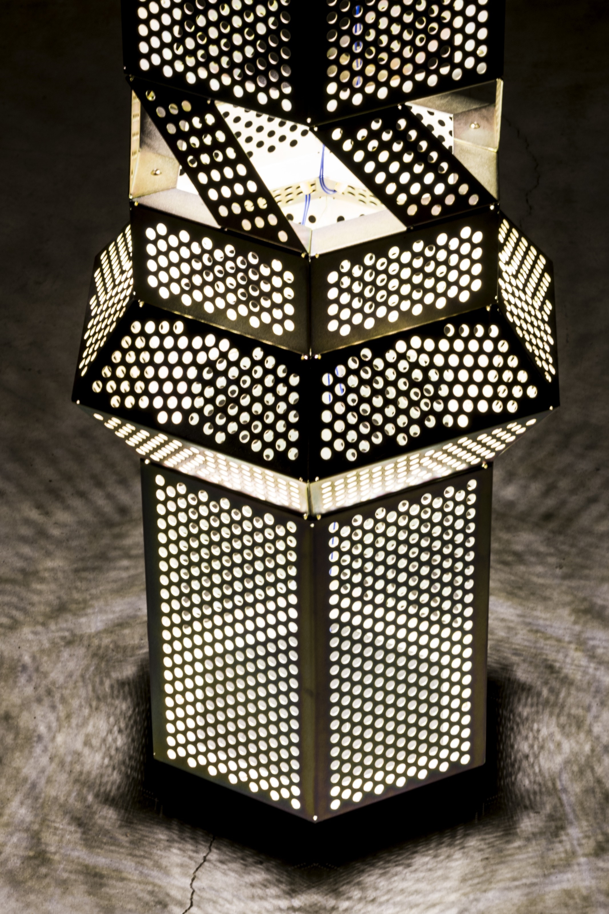 Artwork by Fabien Cappello, A ‘City Lights’ floor lamp, Made of nickel plated steel