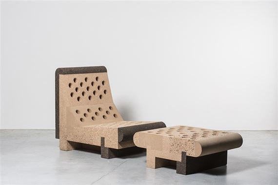 A lounge chair and ottoman by Fabien Cappello, 2015