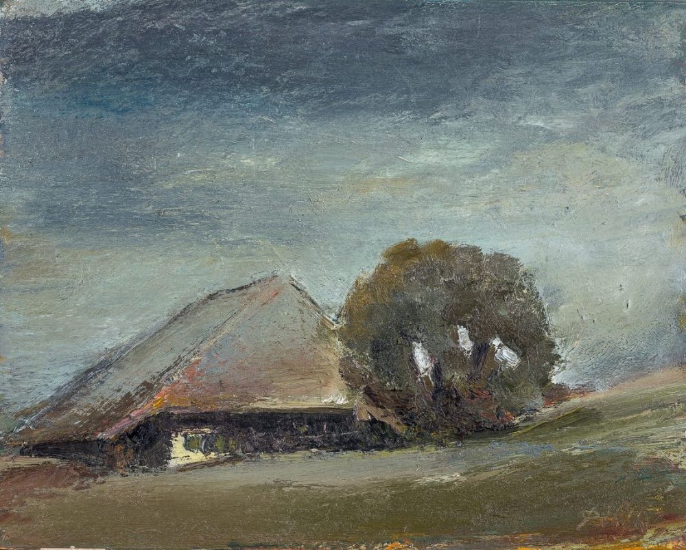 Artwork by Albi Maier, Einzeln stehendes Schwarzwälder Bauengehöft, Made of Oil on wood