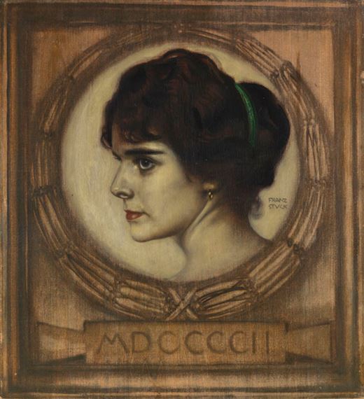 Porträt Gemma Bierbaum by Franz von Stuck, 1902