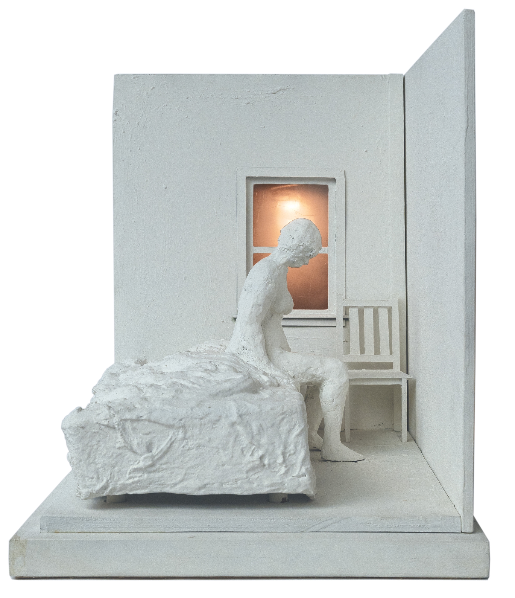 Woman Sitting on Bed by George Segal, 1996