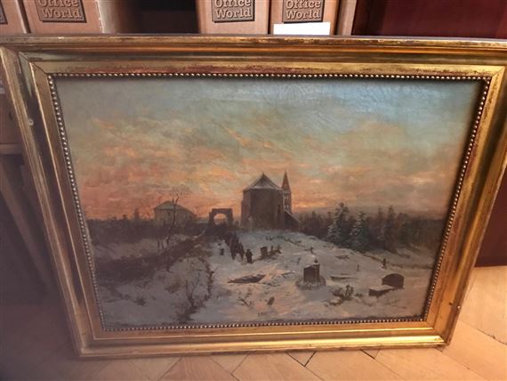 Procession en hiver by Eugene Sordet