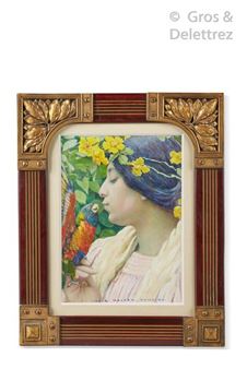 Woman with parrots by Louis Welden Hawkins, 1890
