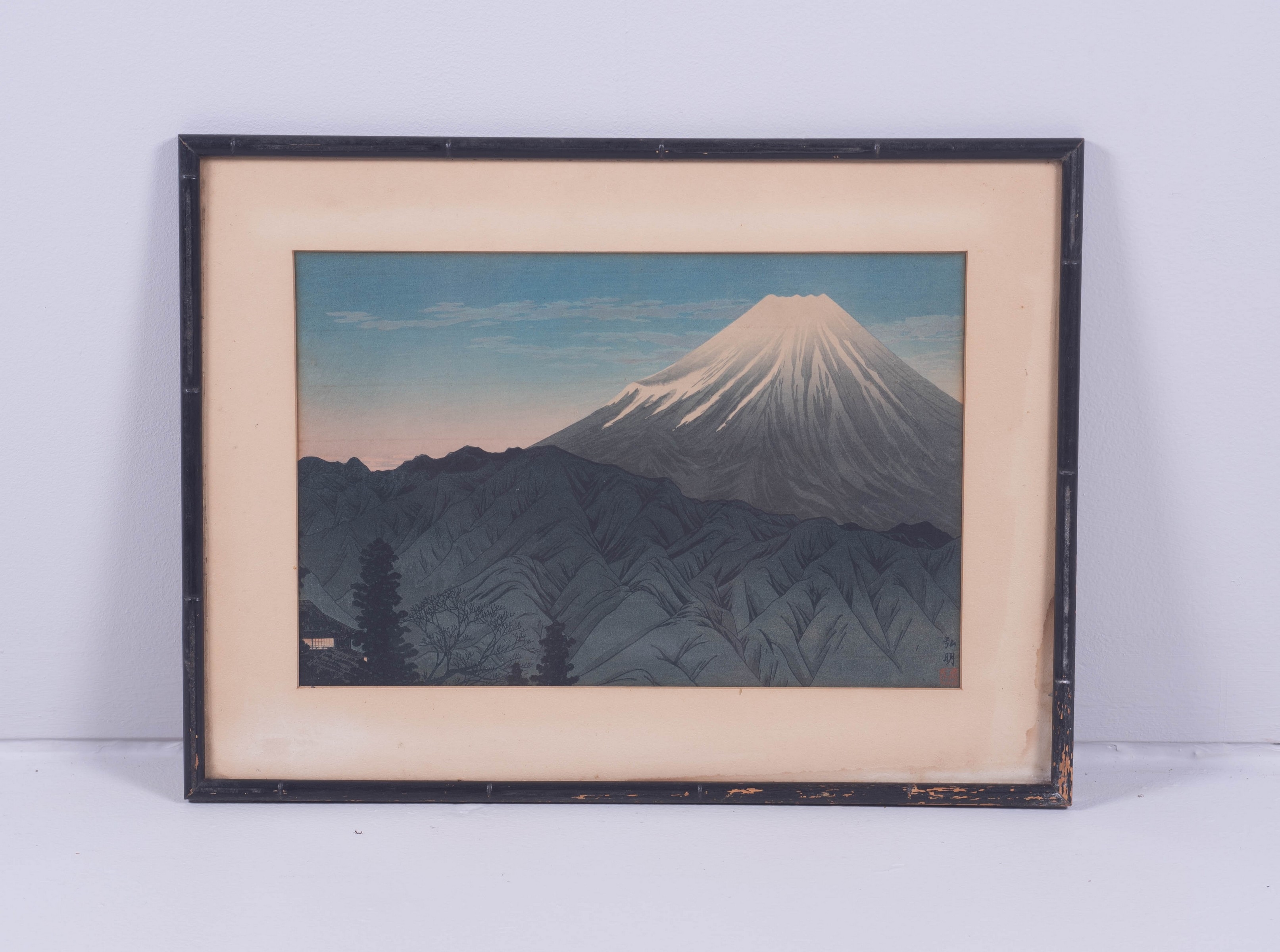 Artwork by Takahashi Shōtei, Mount Fuji from Hakone, Made of woodblock print on paper