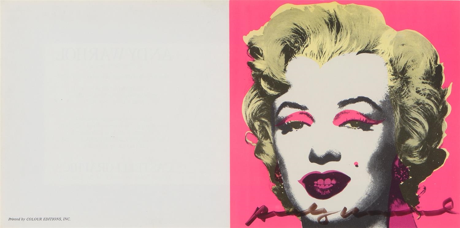 Artwork by Andy Warhol, Marilyn Monroe Invitation Card, Made of screenprint...