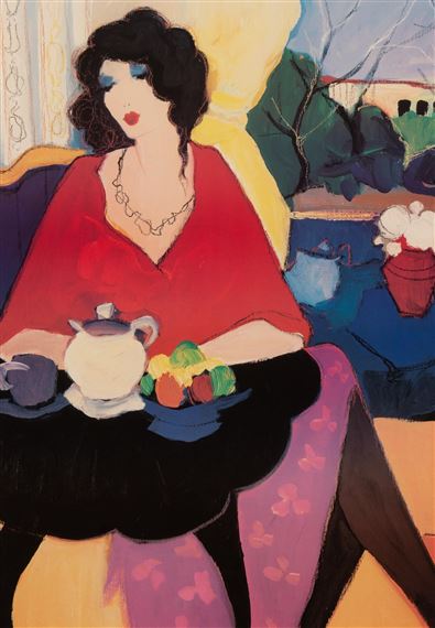 Itzchak Tarkay | Tea Time | MutualArt