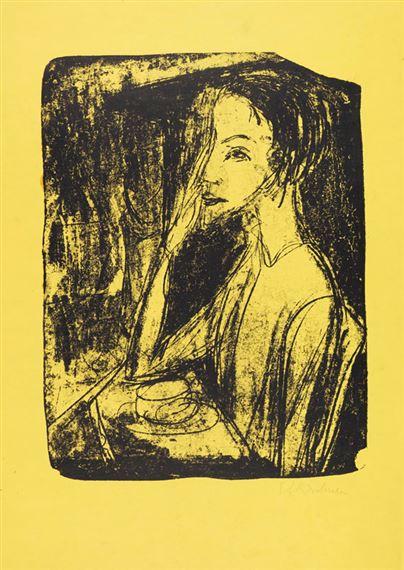 Bildnis Frau Nelly Fehr by Ernst Ludwig Kirchner, 1915