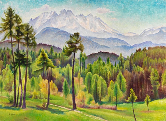 Latemar, Südtirol by Albert Birkle, 1924
