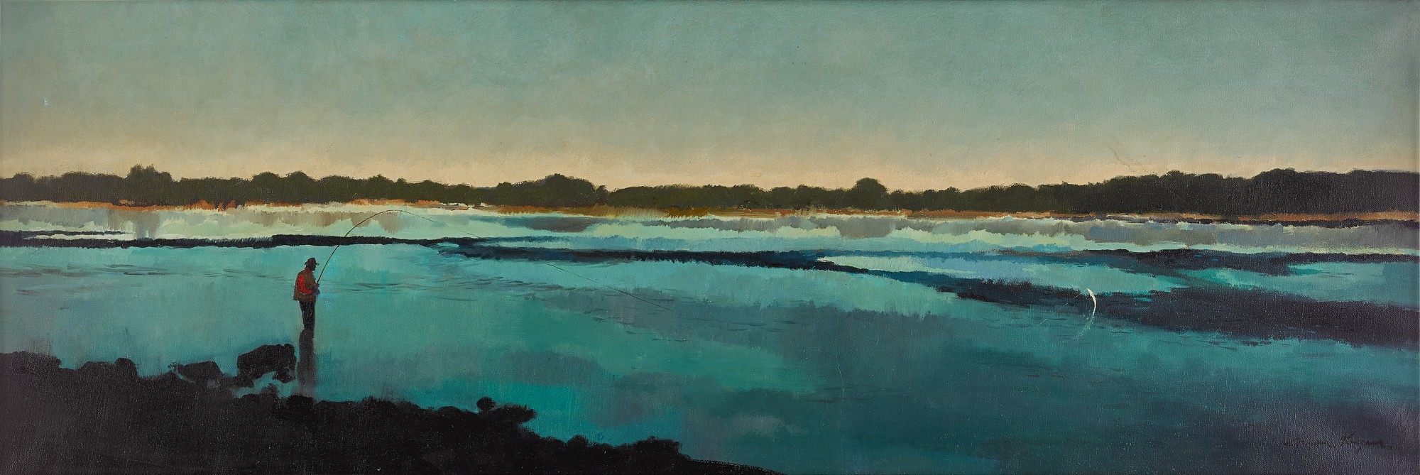 Artwork by Gerson Keyser, CROWN WATER POOL, Made of oil on canvas
