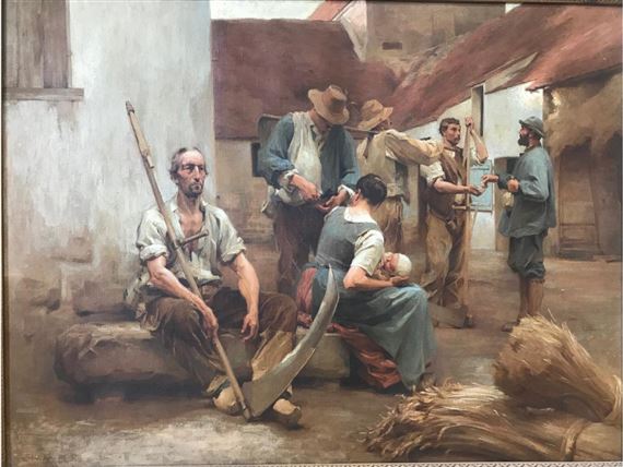 La paye des moissonneurs. by Léon-Augustin L'Hermitte