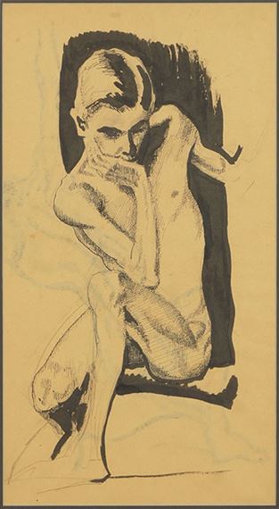 
Seated Boy. by Erwin Stolz