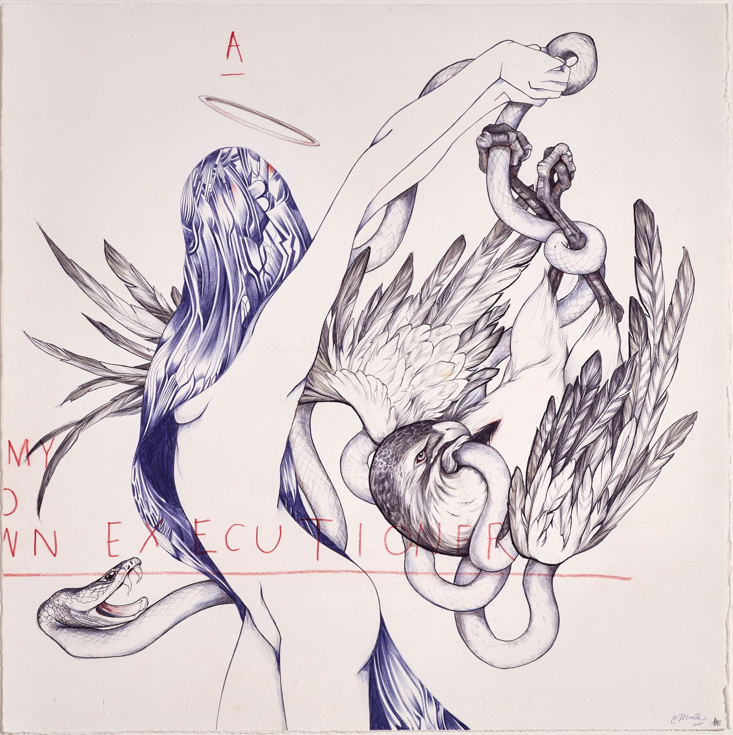 Artwork by Christina Mrozik, David Bray, Erinyes Sling, Made of ink on paper