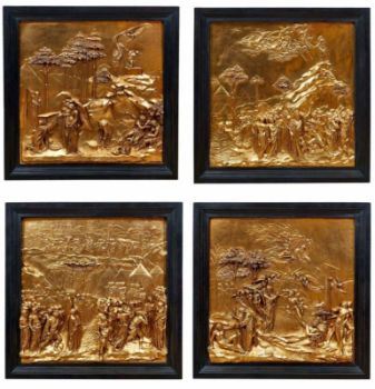 Four works: Vier Kunstgussreliefs by Lorenzo Ghiberti