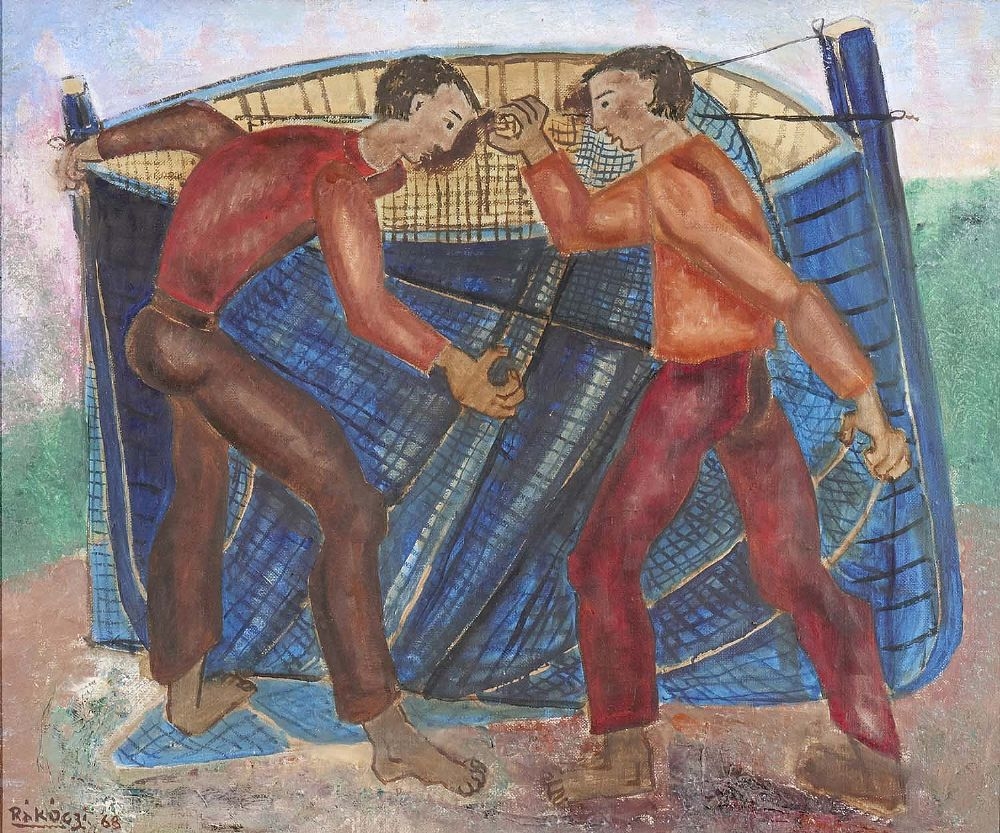 Basil Ivan Rakoczi | MENDING THE NETS (1968) | MutualArt