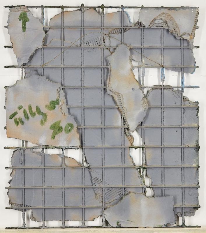Artwork by William Tillyer, Untitled, Made of mixed media, welded wire mesh, acrylic, and cardboard