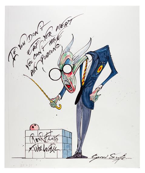 Scarfe Gerald Pink Floyd S The Wall Teacher If You Don T Eat Yer Meat Original Drawing Mutualart
