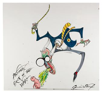 Gerald Scarfe | Pink Floyd's The Wall - Teacher, Wife and Pink (Another  brick in the wall), original drawing | MutualArt