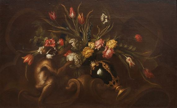 VASO DI FIORI CON SCIMMIA by Stefano Camogli