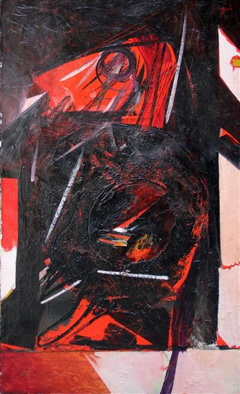 Personaggio rosso e nero by Piero Ruggeri, 1971