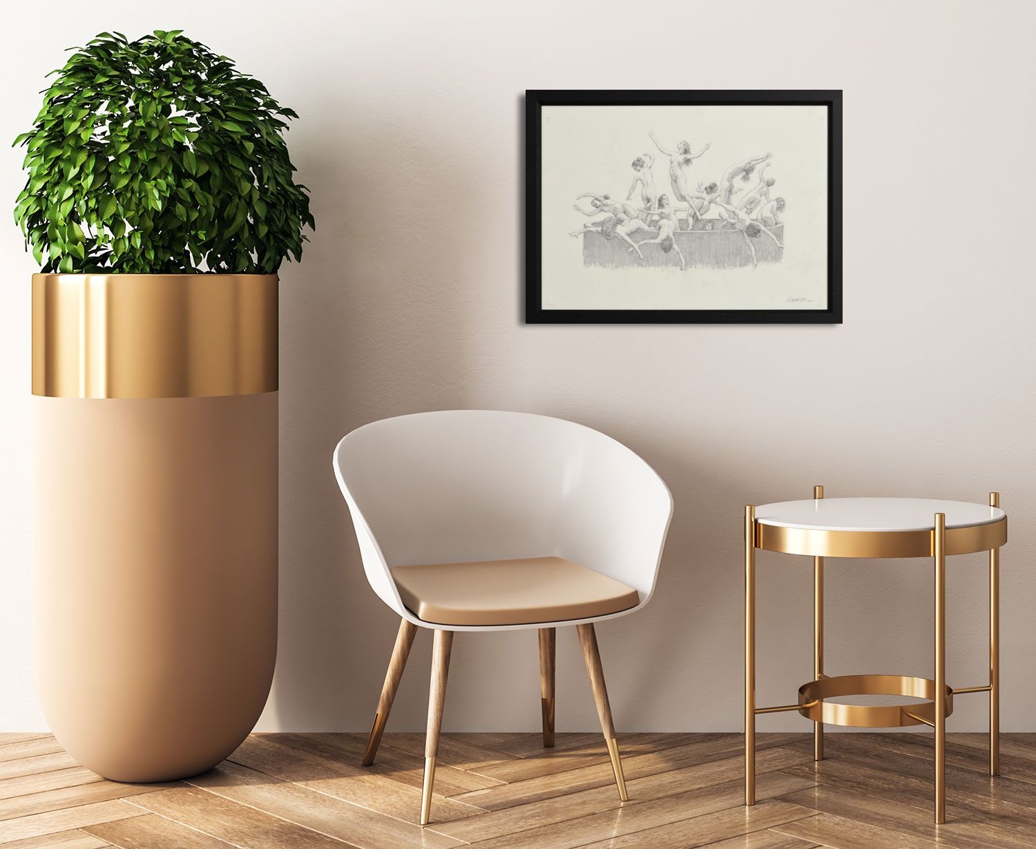 Artwork by Harry Holland, Summertime, Made of pencil drawing