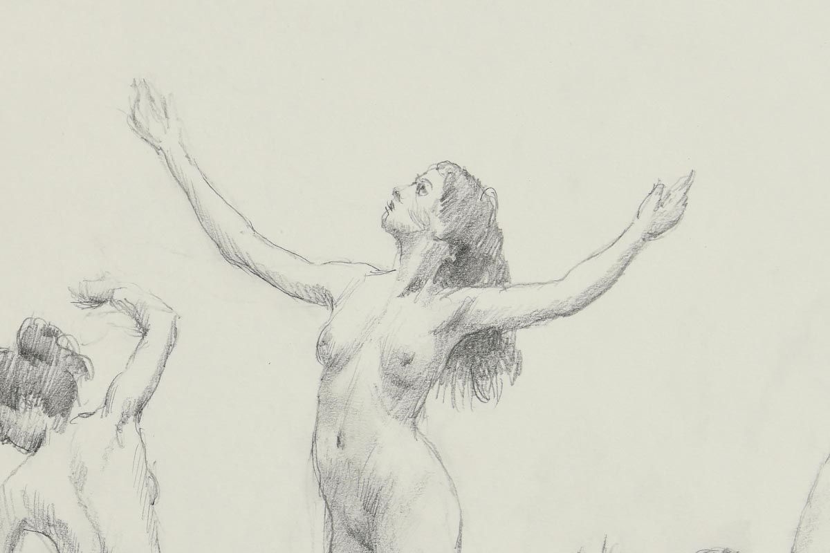 Artwork by Harry Holland, Summertime, Made of pencil drawing