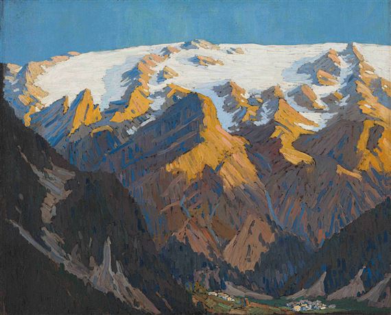 Mont Blanc by Clément Sénèque, dated 1924