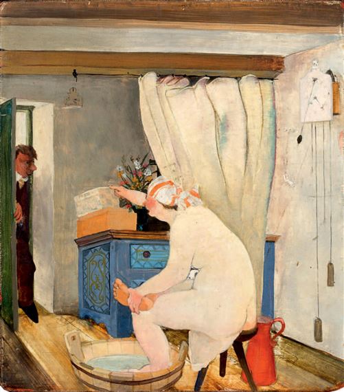 Le Bain ou la Visite Importune by Kleofas Bogailei