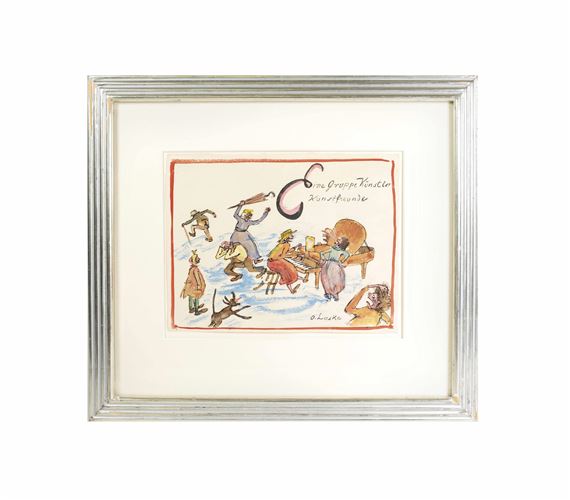 Eine Gruppe Künstler - Kunstfreunde by Oskar Laske