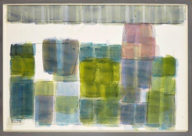 Artwork by James Hull, Untitled abstract composition, Made of watercolour and charcoal