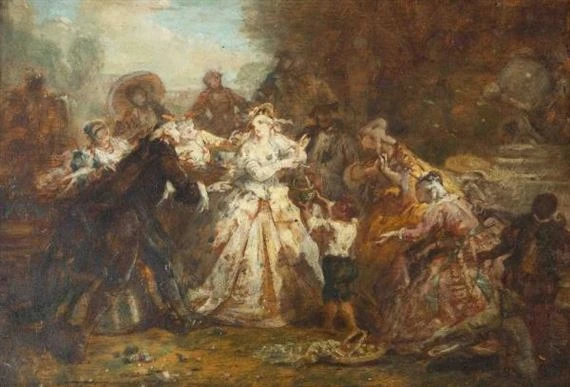 Faustin Besson | Courtisanes dans un parc | MutualArt